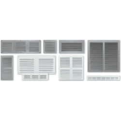 Grille alu Autogyre à persiennes avec moustiquaire – Plusieurs dimensions