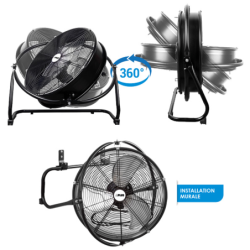 Ventilateur industriel et mural - VO 50 S-Plus orientable Ø 50 cm - Mono 230 v - 110 W