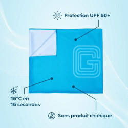Serviette rafraîchissante G‑Heat anti‑UV UPF50+ Gris