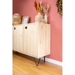 Pied de meuble filaire Cime Ø10 mm acier noir H160 mm