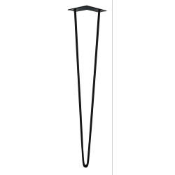 Pied de meuble filaire Cime Ø10 x H710 mm acier noir
