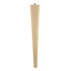 Pied de table fuselé bois Cime Ø60 H360 mm hêtre T7