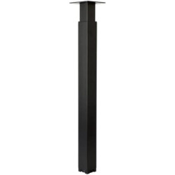 Pied de meuble réglable acier noir Cime H700 à 1100 mm