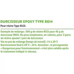 Résine époxy R123 Soloplast 1 kg + durcisseur R614 – Étanchéité