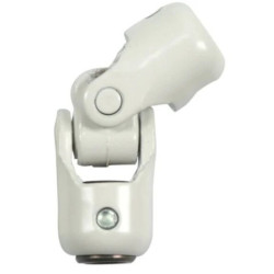Genouillère 6 pans 7 mm tringle Ø12 mm acier blanc