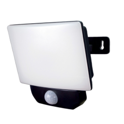 Projecteur Tibelec full screen blanc avec détecteur de mouvement IP44 50W/4150LM blanc