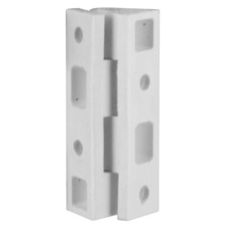 Charnière universelle nylon blanc 40x15 mm x2