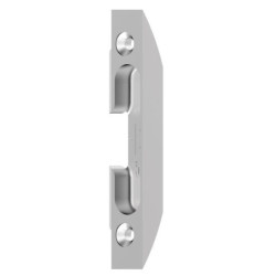 Gâche bois à toupiller A8 pour tringle double. Jeu 4 mm, guidage précis, installation discrète pour menuiserie bois.