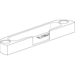 Gâche bois Ferco A8 pour galet. Pose en feuillure, jeu 4 mm, guidage précis pour menuiserie bois professionnelle.