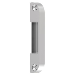 Gâche bois Ferco A8 pour pêne demi-tour. Pose en feuillure, jeu 4 mm, guidage précis pour menuiserie bois durable.