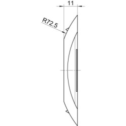 Gâche bois Ferco A8 Decena pour pêne demi-tour. Jeu 4 mm, pose à toupiller, guidage précis pour menuiserie bois.