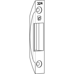 Gâche bois Ferco A8 Decena pour pêne demi-tour. Jeu 4 mm, pose à toupiller, guidage précis pour menuiserie bois.