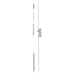 Kit crémone Ferco DECENA ajustable axe 50 mm. Multipoints, adaptable, finition FerGUard. Idéal remplacement et maintenance.