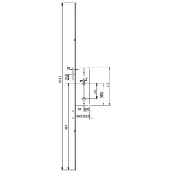 Kit crémone DECENA Ferco axe 40 mm. Ajustable, multipoints, finition FerGUard, idéal remplacement porte d’entrée.