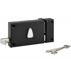 Serrure applique horizontale Thirard 6 gorges noire
