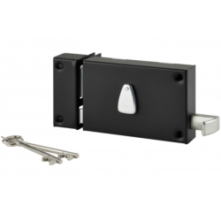Serrure applique horizontale Thirard 6 gorges noire