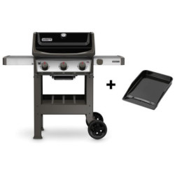 Barbecue Spirit II E-310 Noir + plancha émaillée Weber
