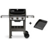 Barbecue Spirit II E-310 Noir + plancha émaillée Weber