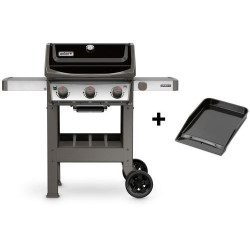Barbecue Spirit II E-310 Noir + plancha émaillée Weber