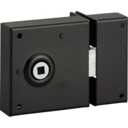Serrure bec de cane applique Thirard 70x70 mm noir