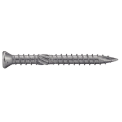 Vis terrasse Acton tête fraisée réduite six lobes double filet inox A2