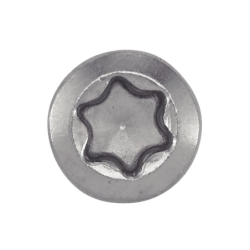 Vis terrasse Acton tête fraisée réduite six lobes double filet inox A2