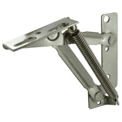 Compas à ressort gauche nickelé Cime 45×125×45 mm - Charge max 10 kg