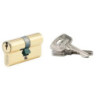 Cylindre profilé 35x35 Thirard - Laiton sur passe PTT + Supl. ouverture - 3 clés