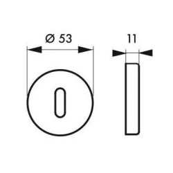 Paire de rosaces trou de clé inox 304 THIRARD Ø53 mm