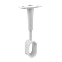Support plafond réglable CIME 30x15mm ovale zamak blanc