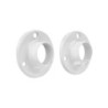 Lot de 2 supports muraux fermés Ø 19mm rond blanc - Cime
