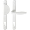 Ensemble New York palière sur plaque étroite Hoppe clé I - blanc RAL 9010 - 8 x 92 mm - 54/40