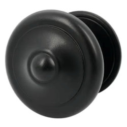 Bouton de porte fixe Brionne France noir mat Ø78 mm