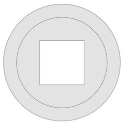 Rondelle de calage nylon blanc carré 7 mm lot de 10