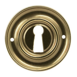 Rosace ronde Clé L 364 laiton poli verni Ø45 mm