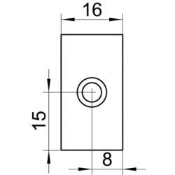 Goujon de verrouillage Ferco Ø10 mm pour gâche loquet