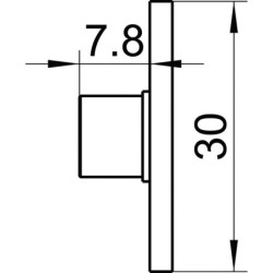 Goujon de verrouillage Ferco Ø10 mm pour gâche loquet