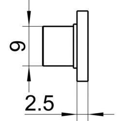 Goujon de verrouillage Ferco Ø10 mm pour gâche loquet