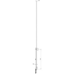 Prolongateur supérieur porte fermière Ferco 375 x 190 1 galet
