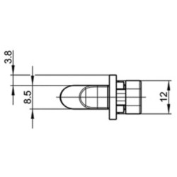 Gâche bois Ferco A9 FERCOMATIC jeu 4 mm droite