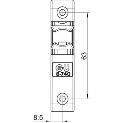 Gâche loquet Ferco bois JET T34/11 jeu 12 mm