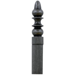 Cache-fiche rustique Bouvet fer patiné Ø13 x 80 mm