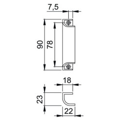 Poignée de tirage HOPPE 430 porte-fenêtre blanc RAL 9016