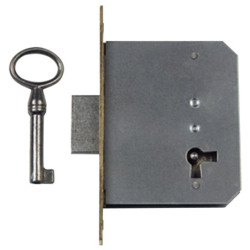 Serrure à larder têtière laiton axe 25 mm droite