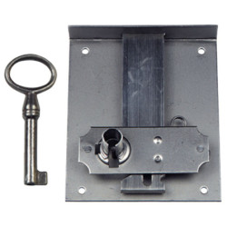 Serrure de tiroir à entailler fer limé axe 60 mm