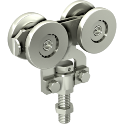 Monture fixation sur chant Mantion Rail 6255 Série 200-2200 4 galets sur billes Cap. 400 kg
