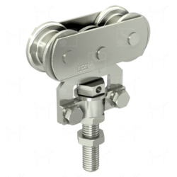 Monture sur chant Mantion 2 galets acier 80 kg rail 35x30
