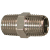 Raccord de jonction Mamelon A 1/4 M - 1/4 M en laiton nickelé cavalier par 1 Lacmé