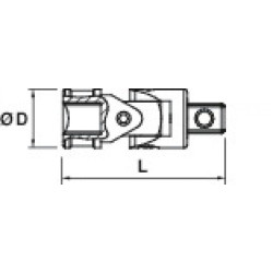 Cardan universel pour douille MOB carré 1/2''
