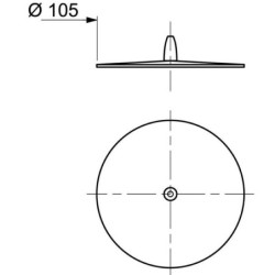Bouchon universel Frisby Wirquin Ø105 mm blanc